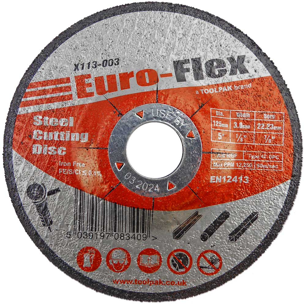 125mm x 3.0mm x 22.23mm DPC Metal Cutting Disc